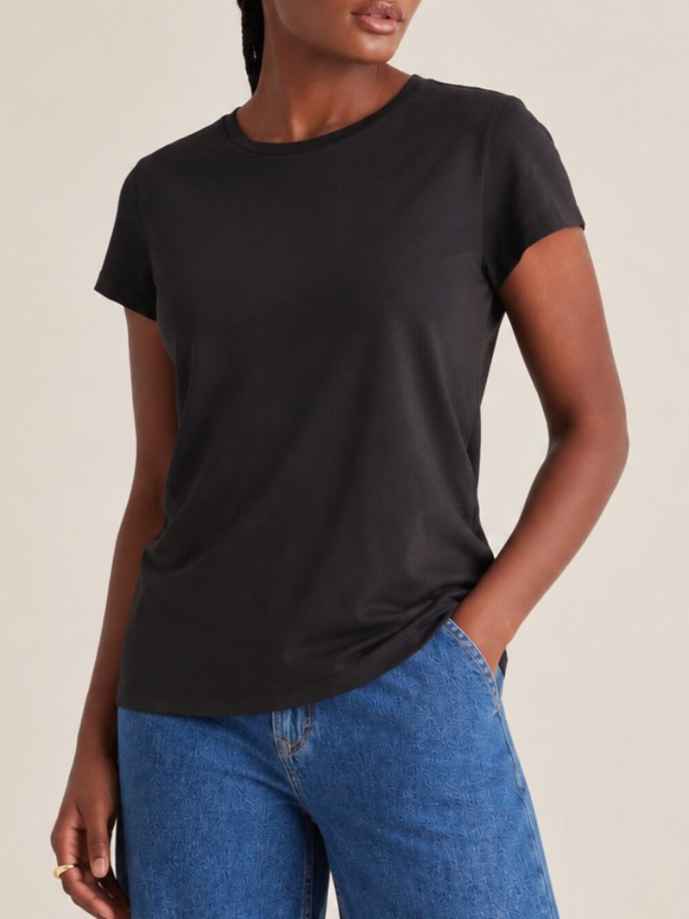 Quince Cotton Modal Crewneck Swing Tee